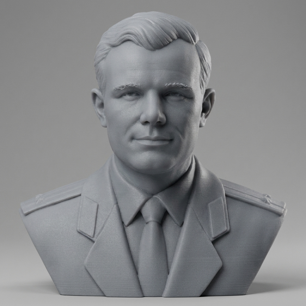 Yuri Gagarin Cosmonaut Bust 3D Model