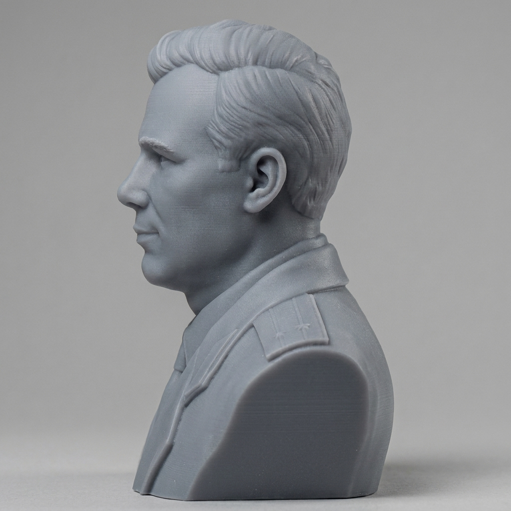 Yuri Gagarin Cosmonaut Bust 3D Model