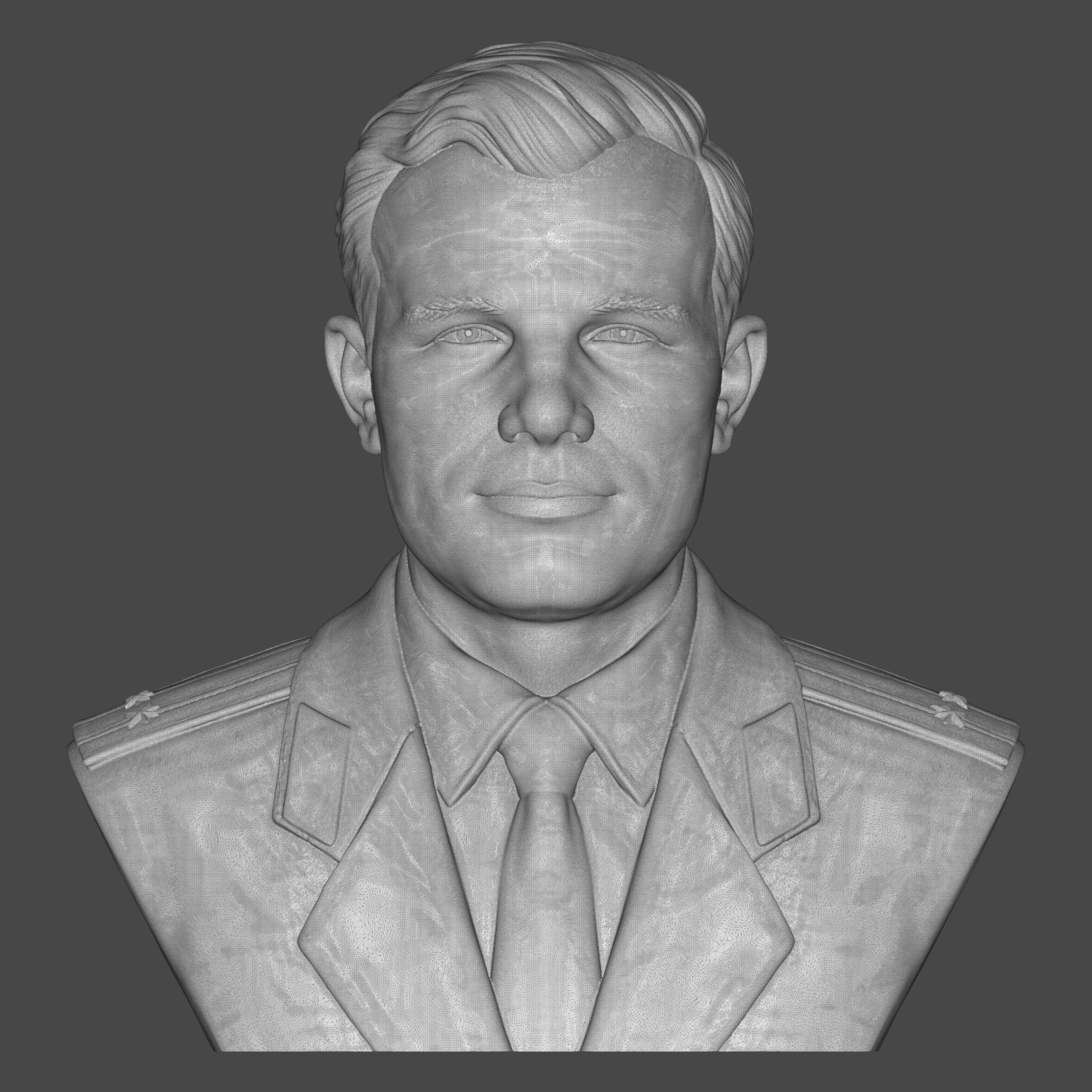 Yuri Gagarin Cosmonaut Bust 3D Model