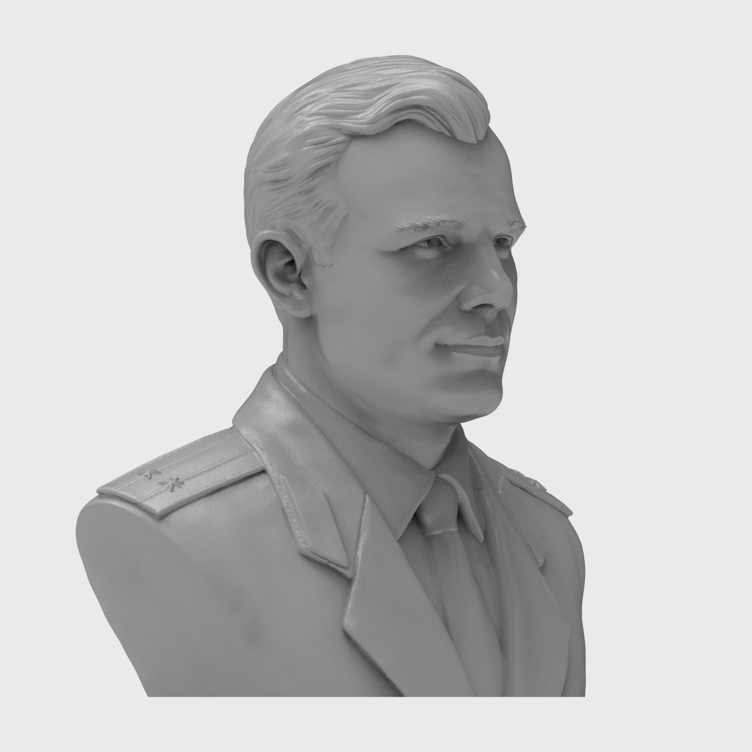 Yuri Gagarin Cosmonaut Bust 3D Model