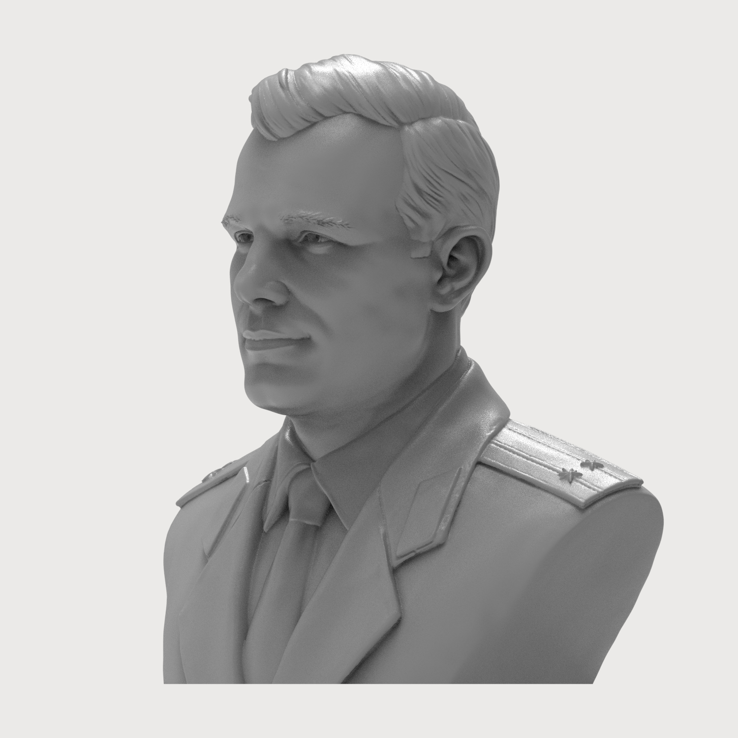 Yuri Gagarin Cosmonaut Bust 3D Model