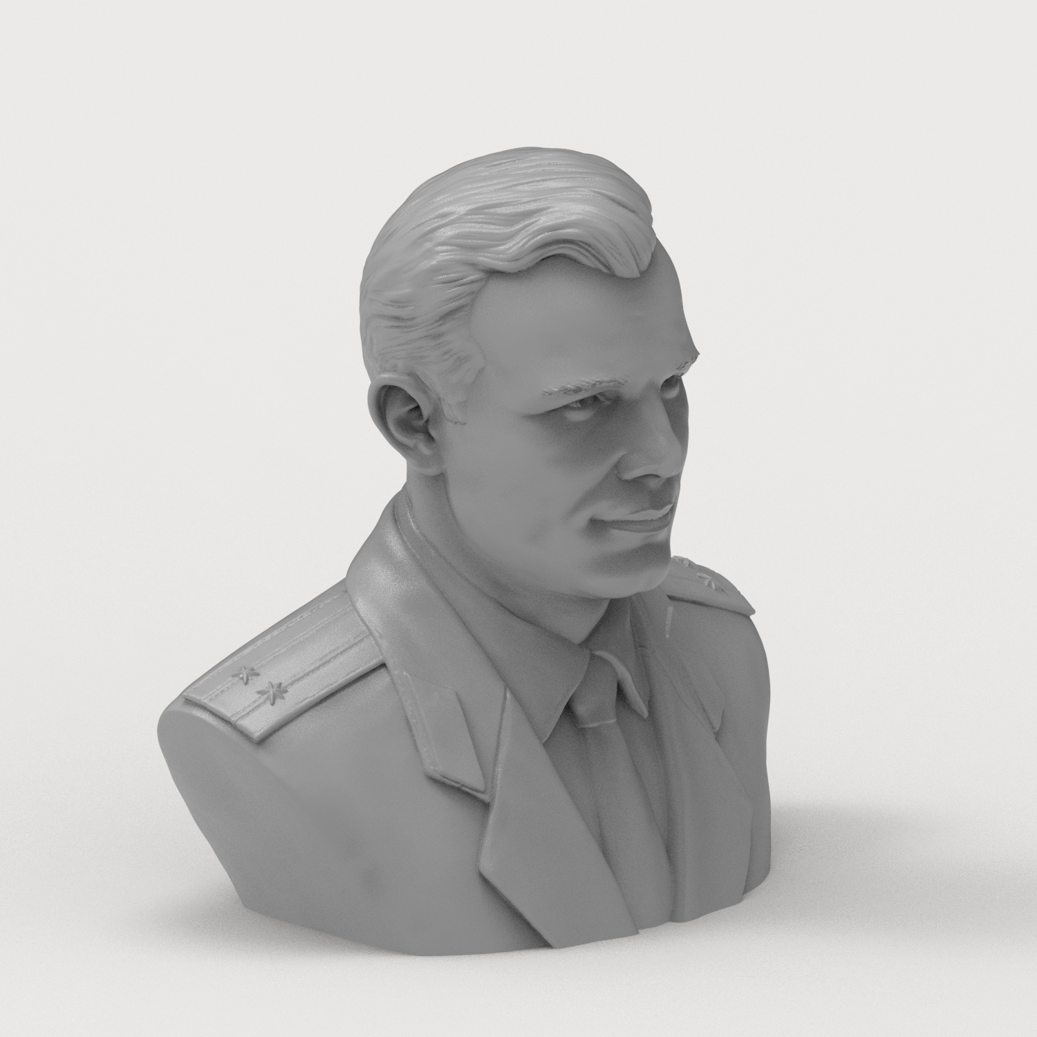 Yuri Gagarin Cosmonaut Bust 3D Model