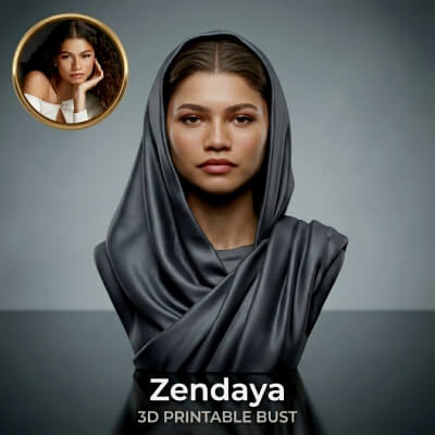 Zendaya from the Odyssey Movie 3D Printable Bust