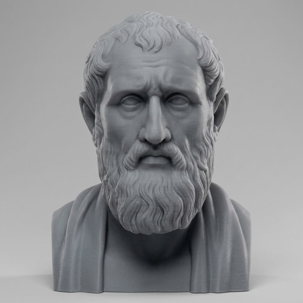 Zeno of Citium Stoic Philosopher Bust 3D Model