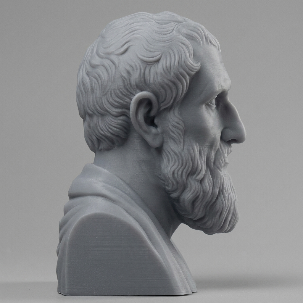 Zeno of Citium Stoic Philosopher Bust 3D Model