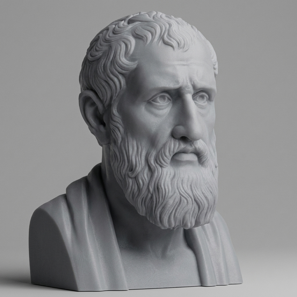 Zeno of Citium Stoic Philosopher Bust 3D Model