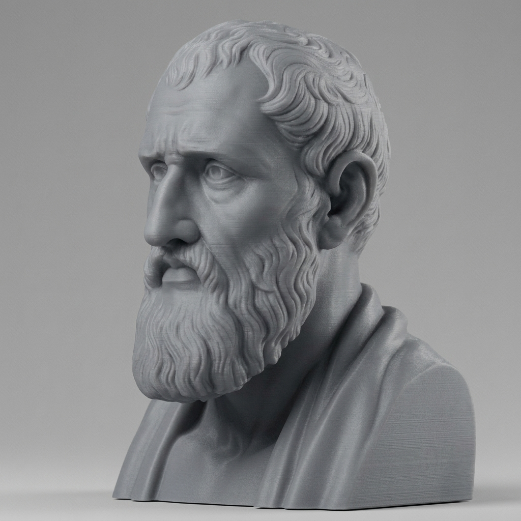 Zeno of Citium Stoic Philosopher Bust 3D Model