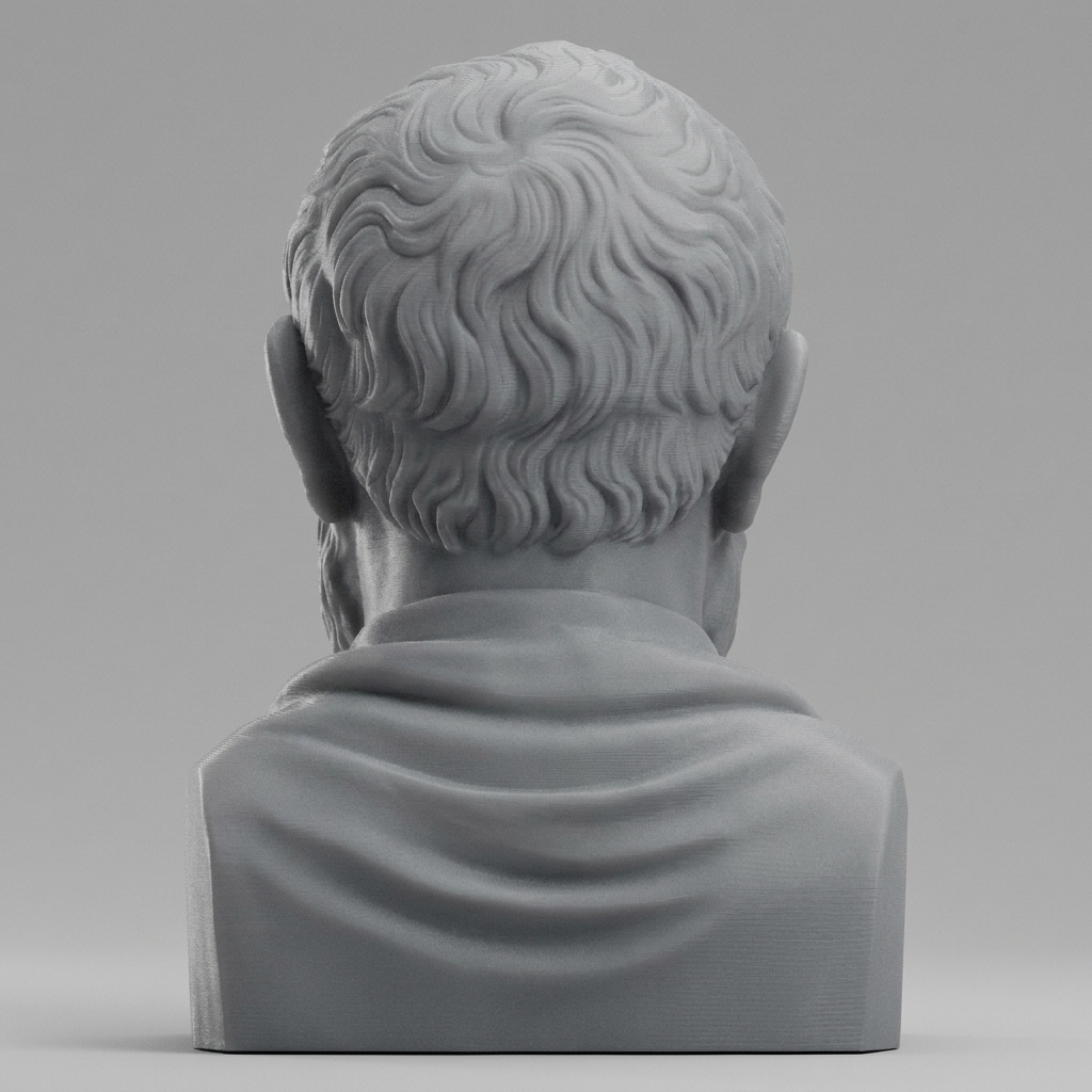 Zeno of Citium Stoic Philosopher Bust 3D Model