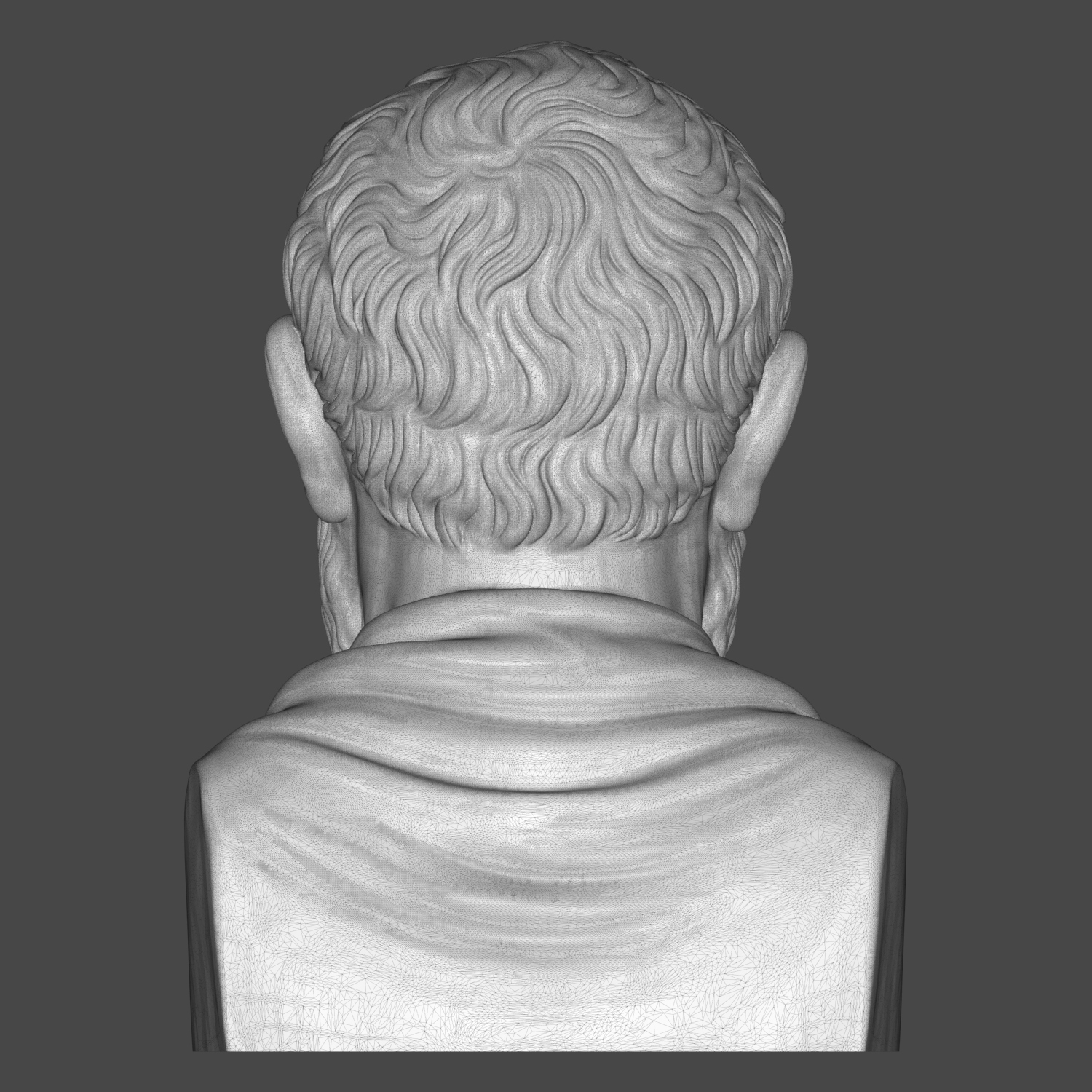 Zeno of Citium Stoic Philosopher Bust 3D Model