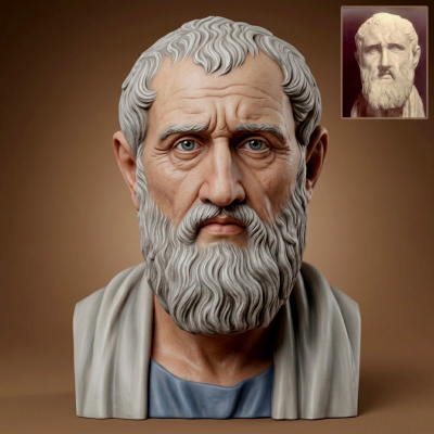 Zeno of Citium Stoic Philosopher Bust