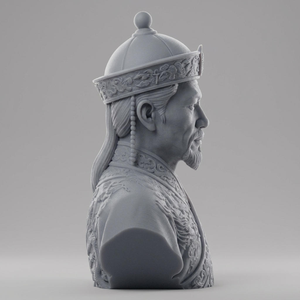 Zhuangzi Taoist 3D Printable Bust Model 3D Model