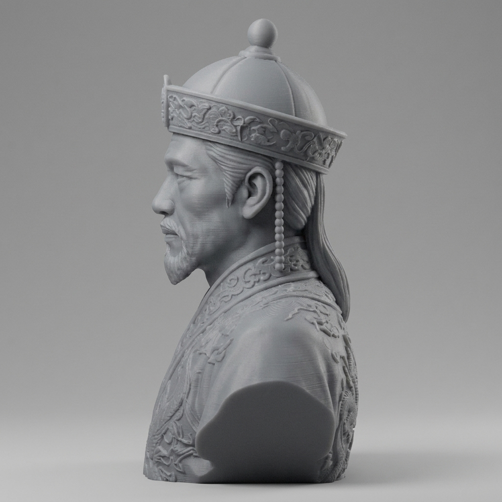 Zhuangzi Taoist 3D Printable Bust Model 3D Model
