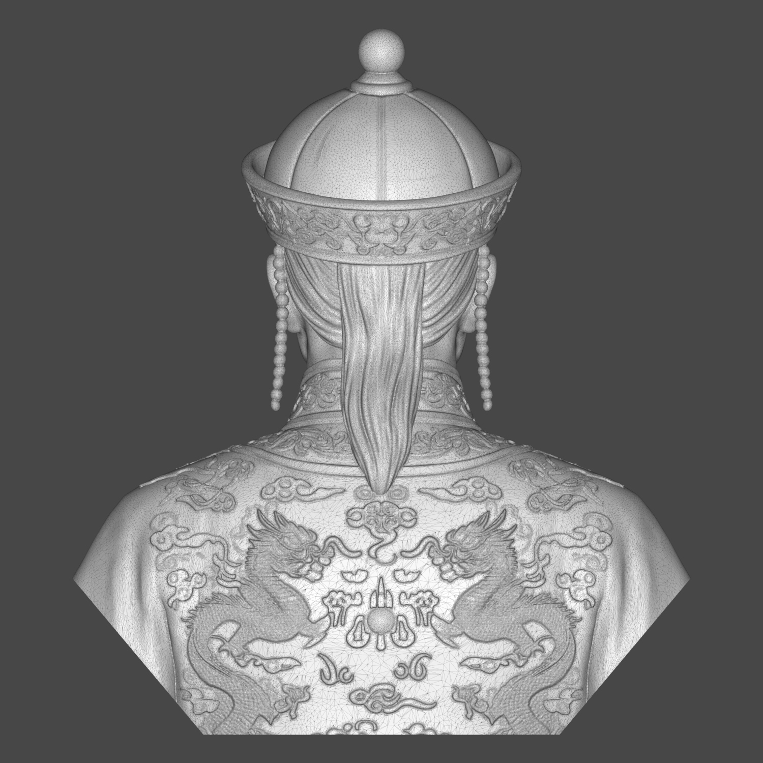 Zhuangzi Taoist 3D Printable Bust Model 3D Model