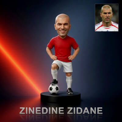 Zinedine Zidane Footballer Figurine 3D Print Model