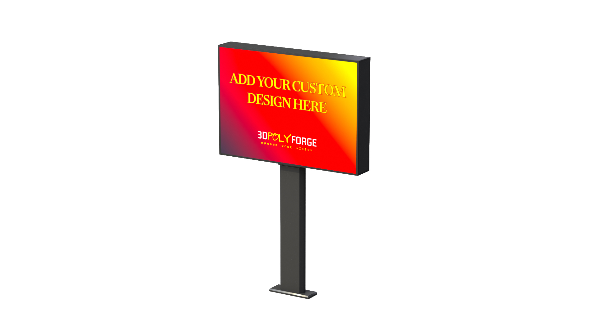 Advertising Light Box - Horizontal Panel 3D Model
