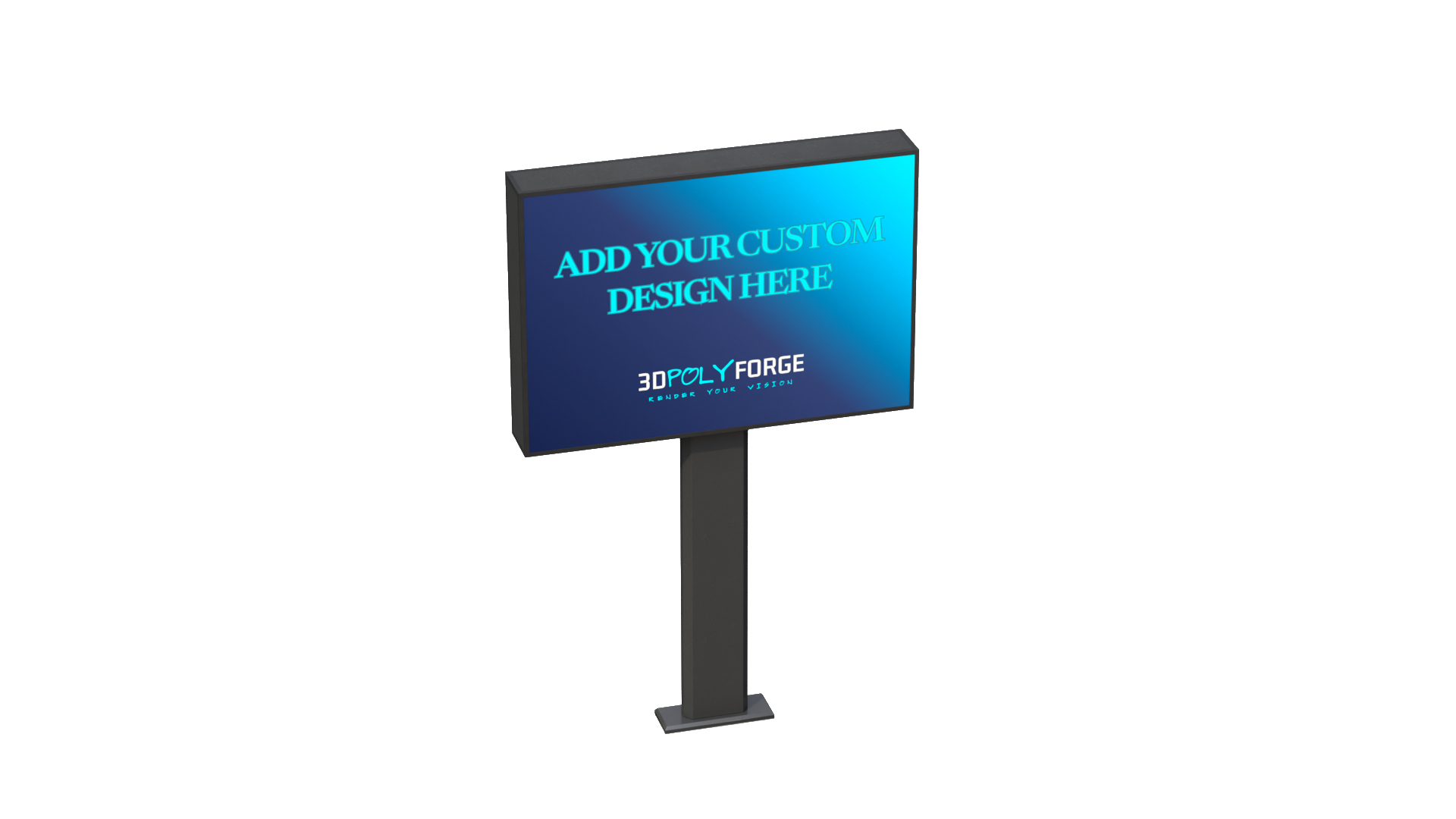 Advertising Light Box - Horizontal Panel 3D Model