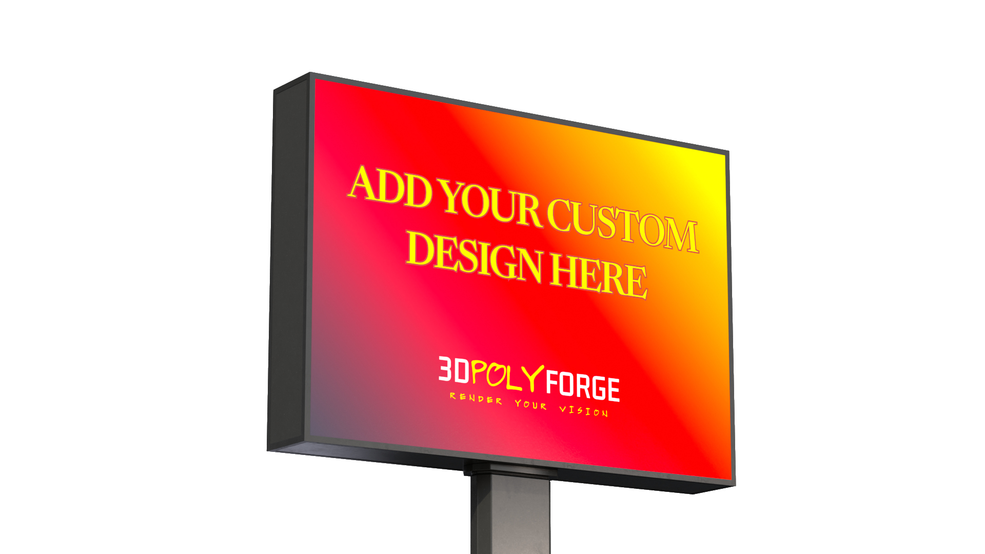 Advertising Light Box - Horizontal Panel 3D Model
