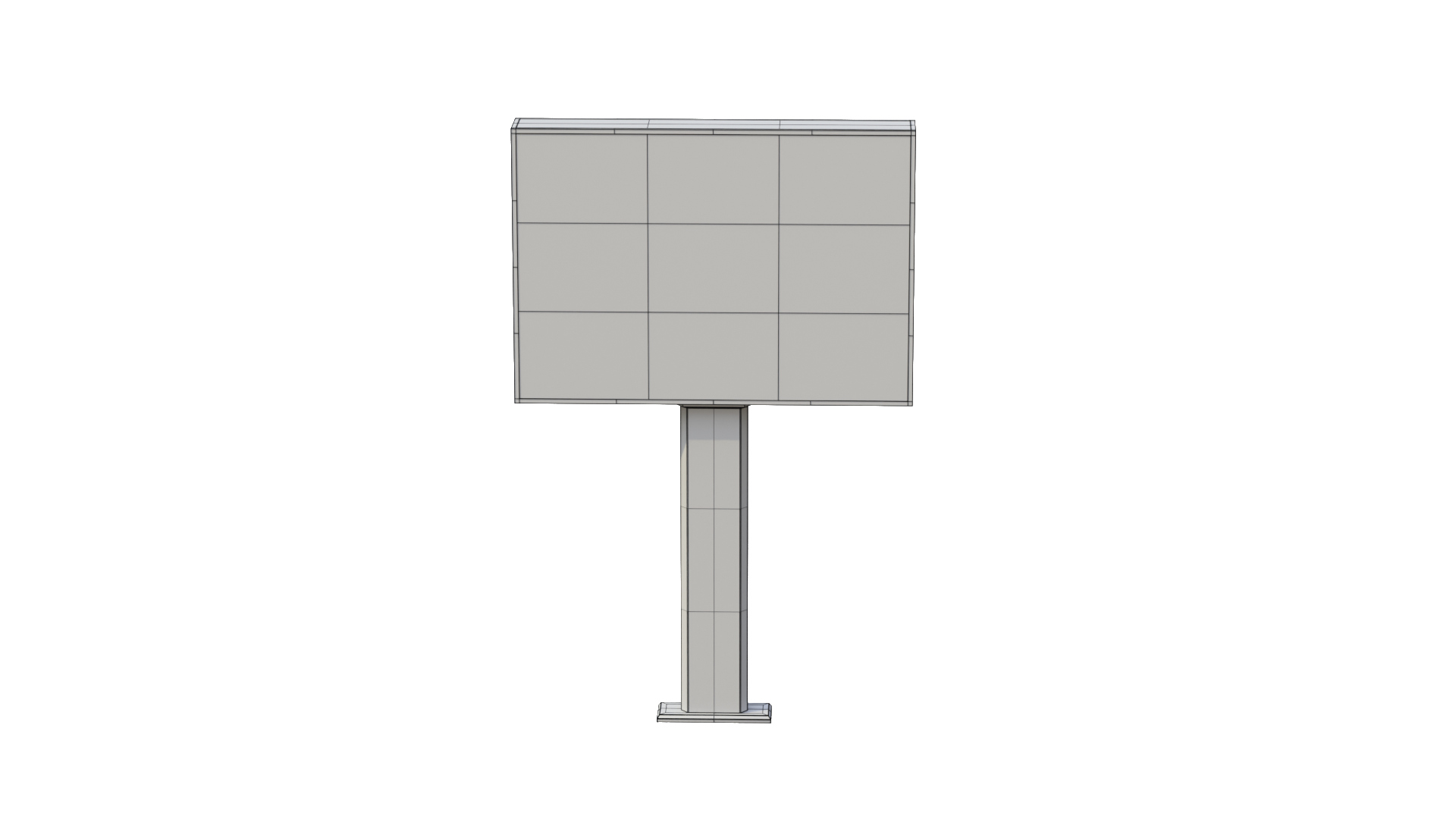 Advertising Light Box - Horizontal Panel 3D Model