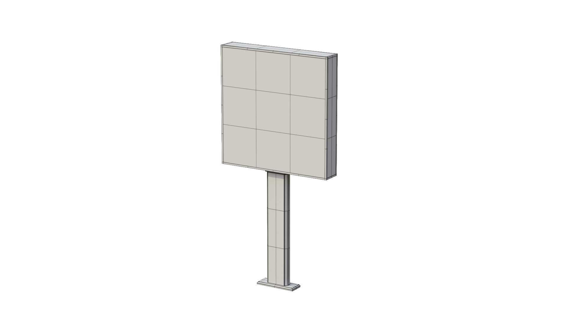 Advertising Light Box - Square Panel 3D Model