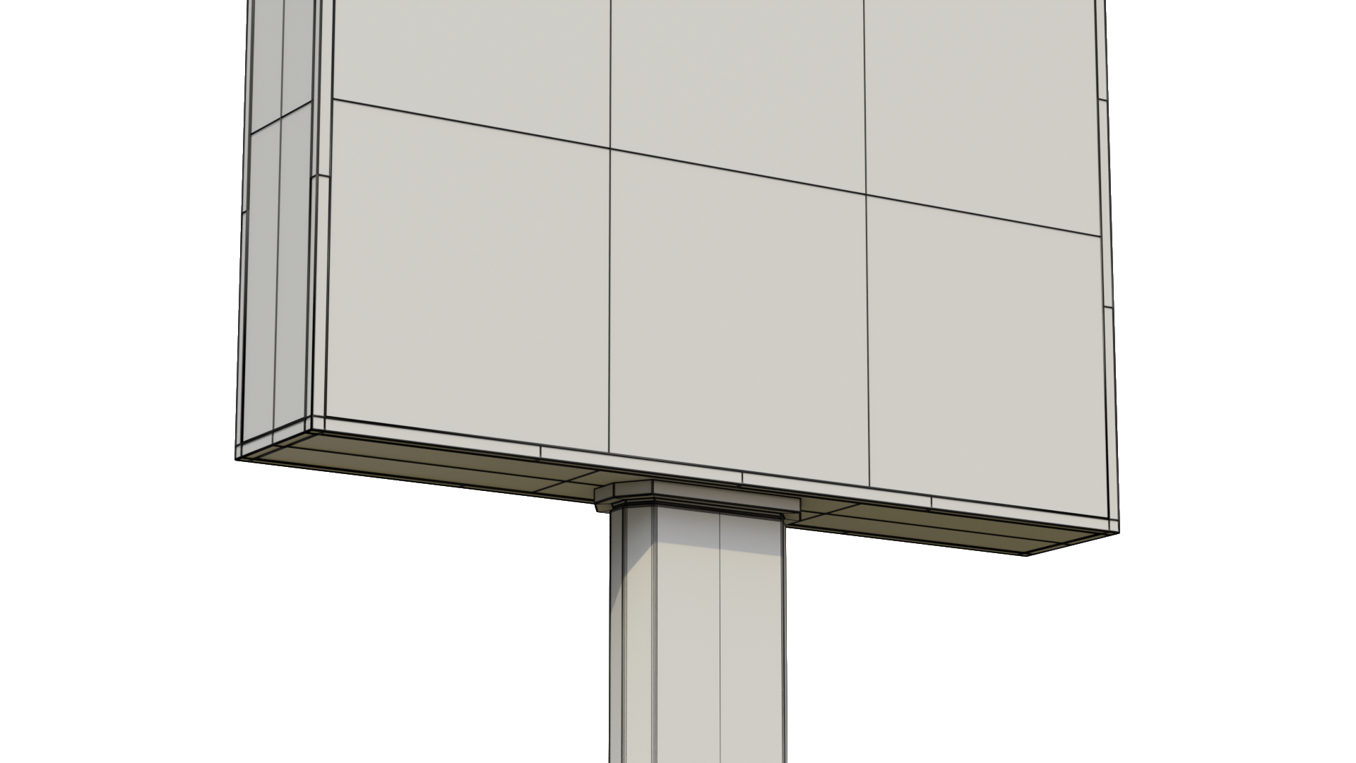Advertising Light Box - Square Panel 3D Model