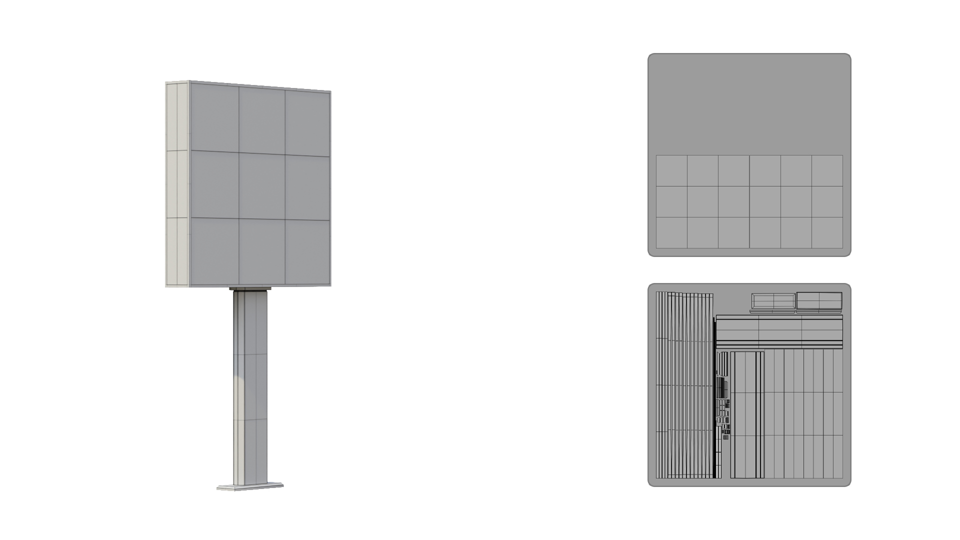 Advertising Light Box - Square Panel 3D Model