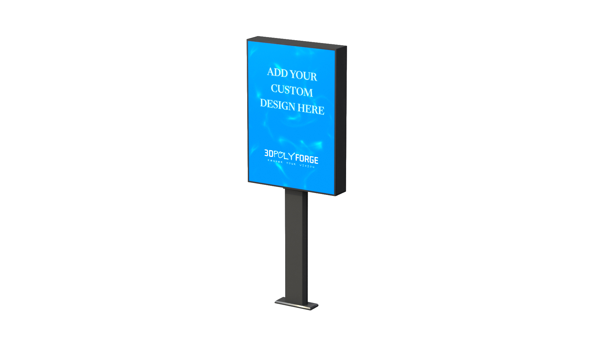 Advertising Light Box - Vertical Panel 3D Model