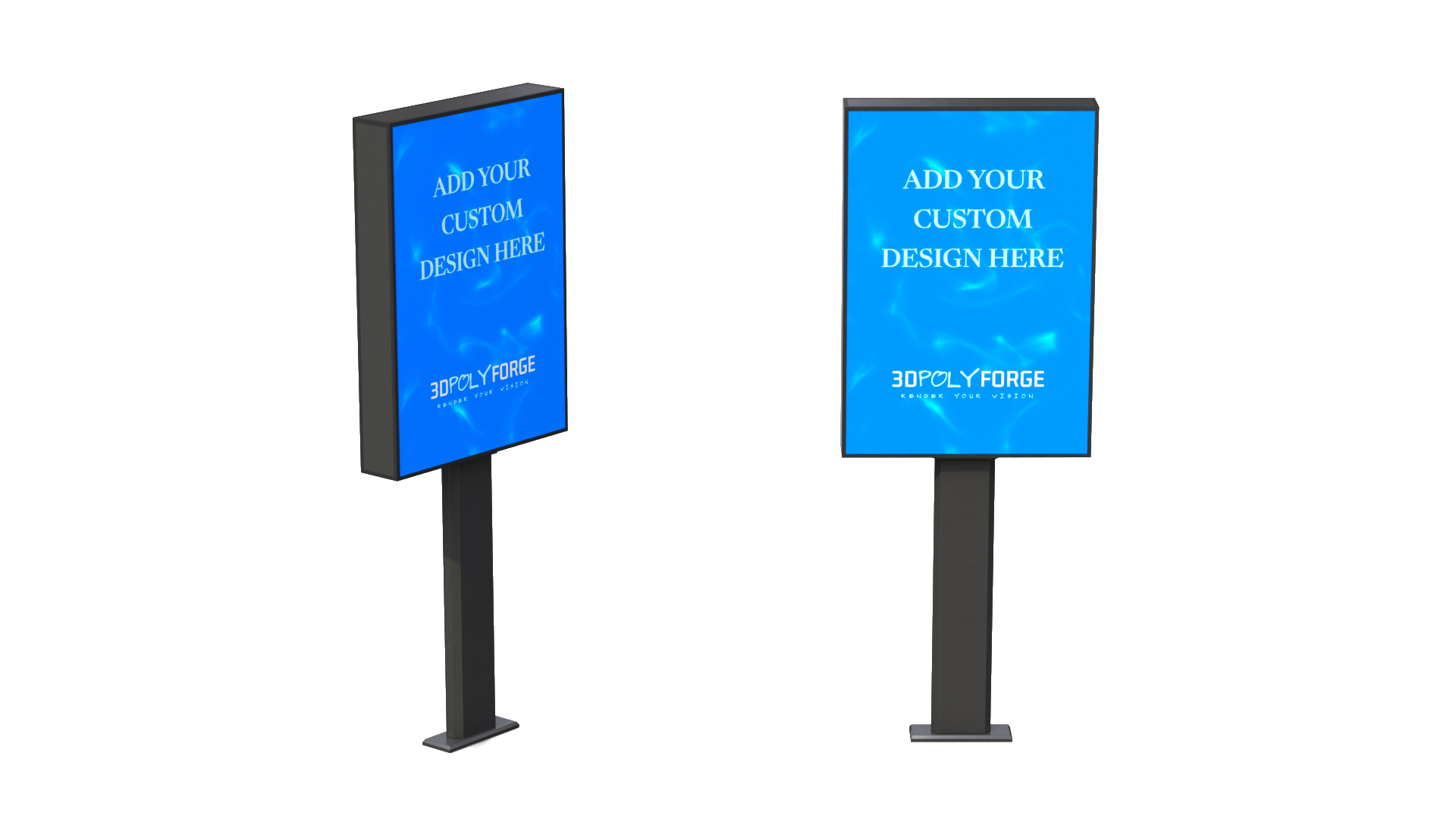 Advertising Light Box - Vertical Panel 3D Model