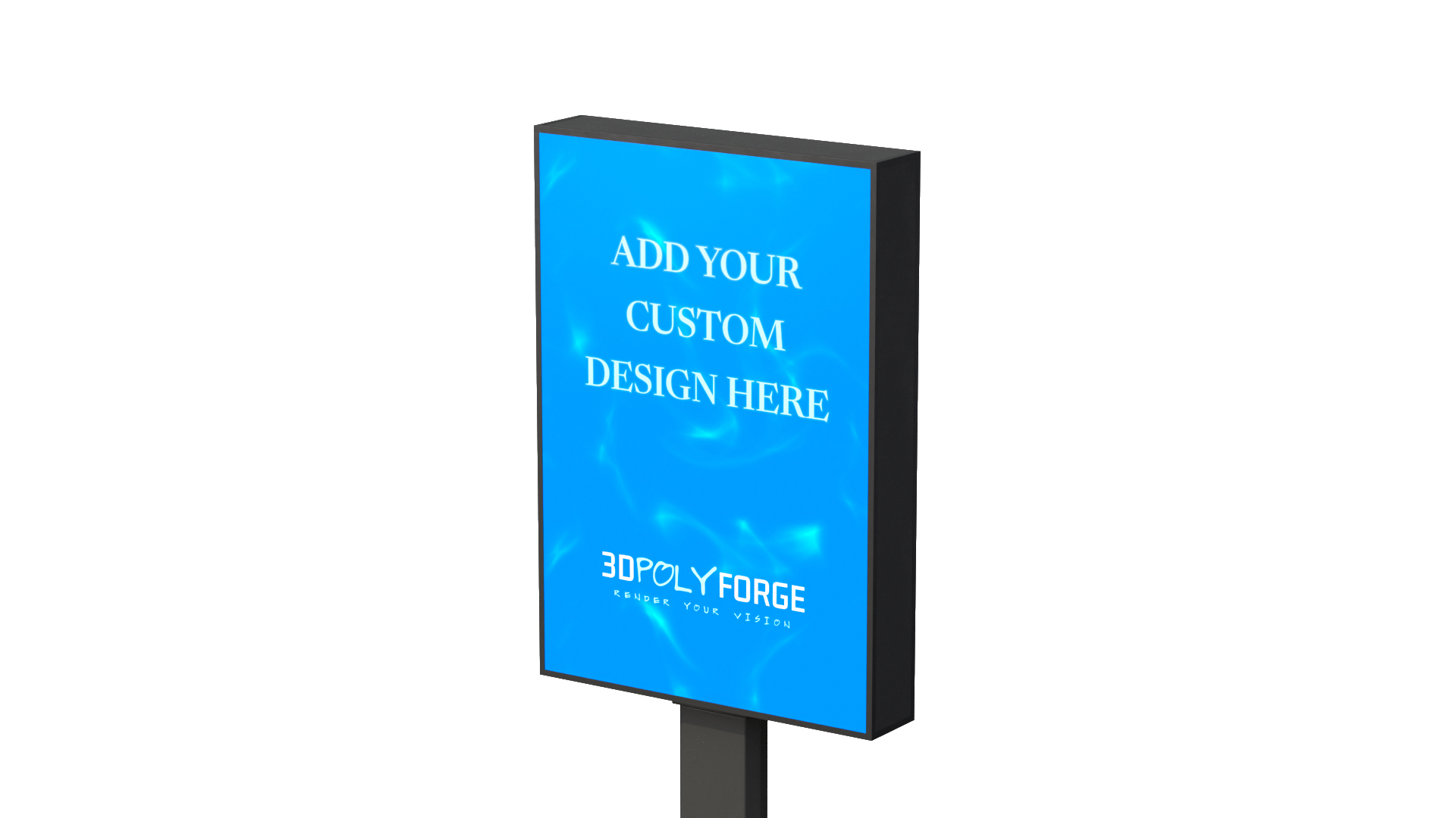 Advertising Light Box - Vertical Panel 3D Model