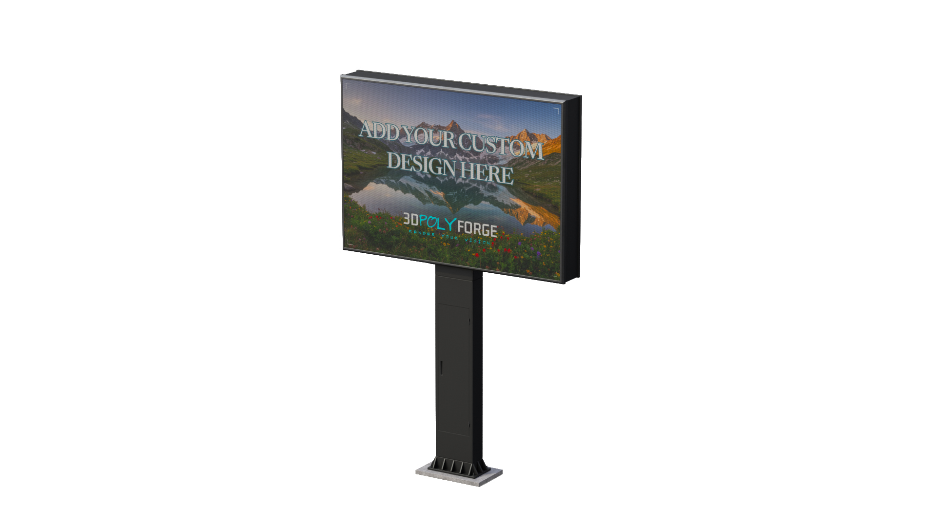 Digital Billboard - Advertising LED Display 3D Model