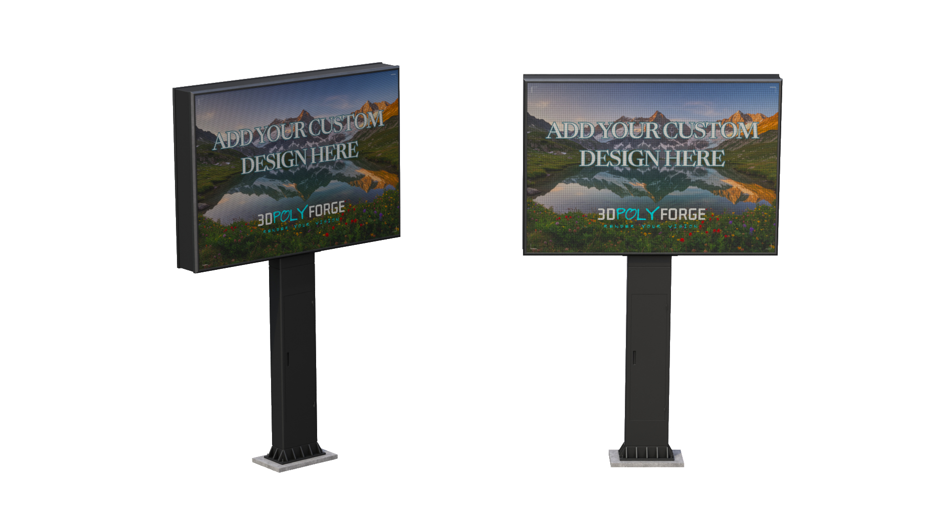 Digital Billboard - Advertising LED Display 3D Model