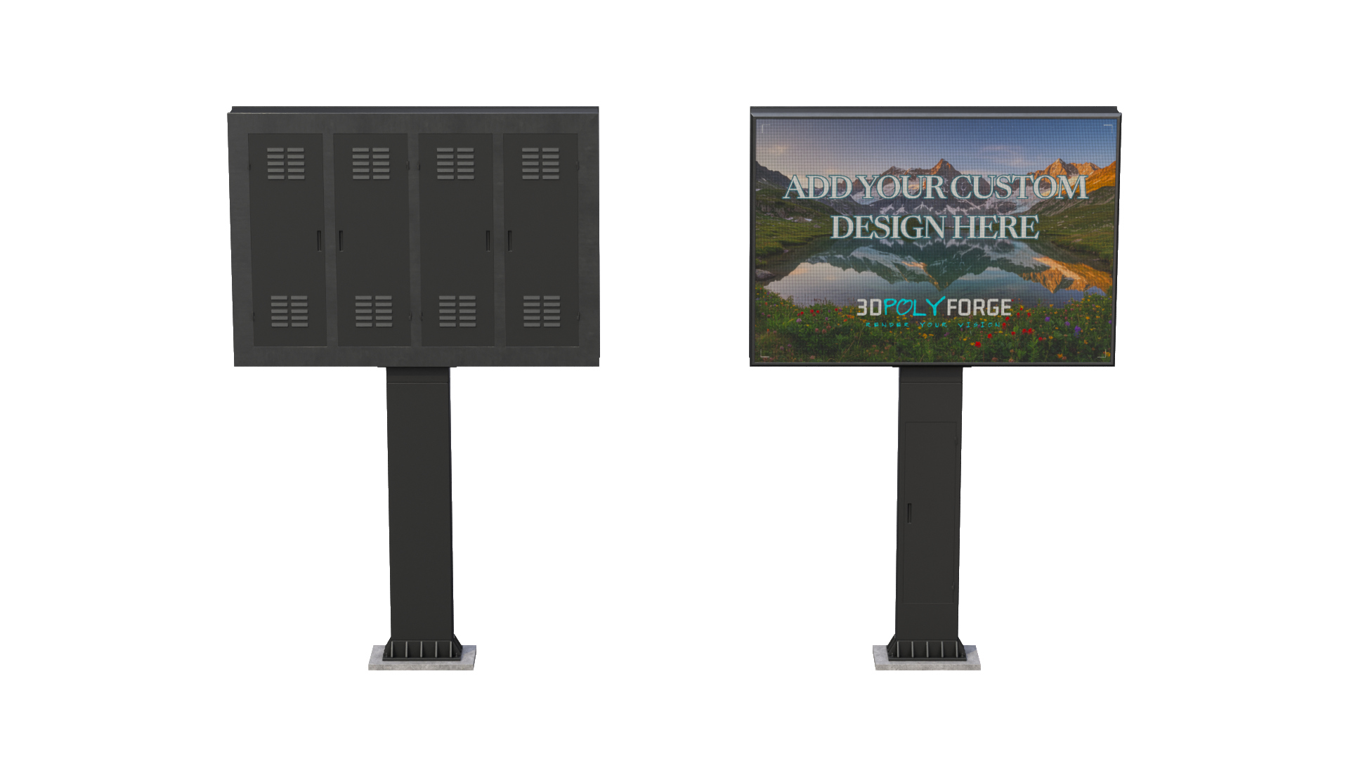 Digital Billboard - Advertising LED Display 3D Model
