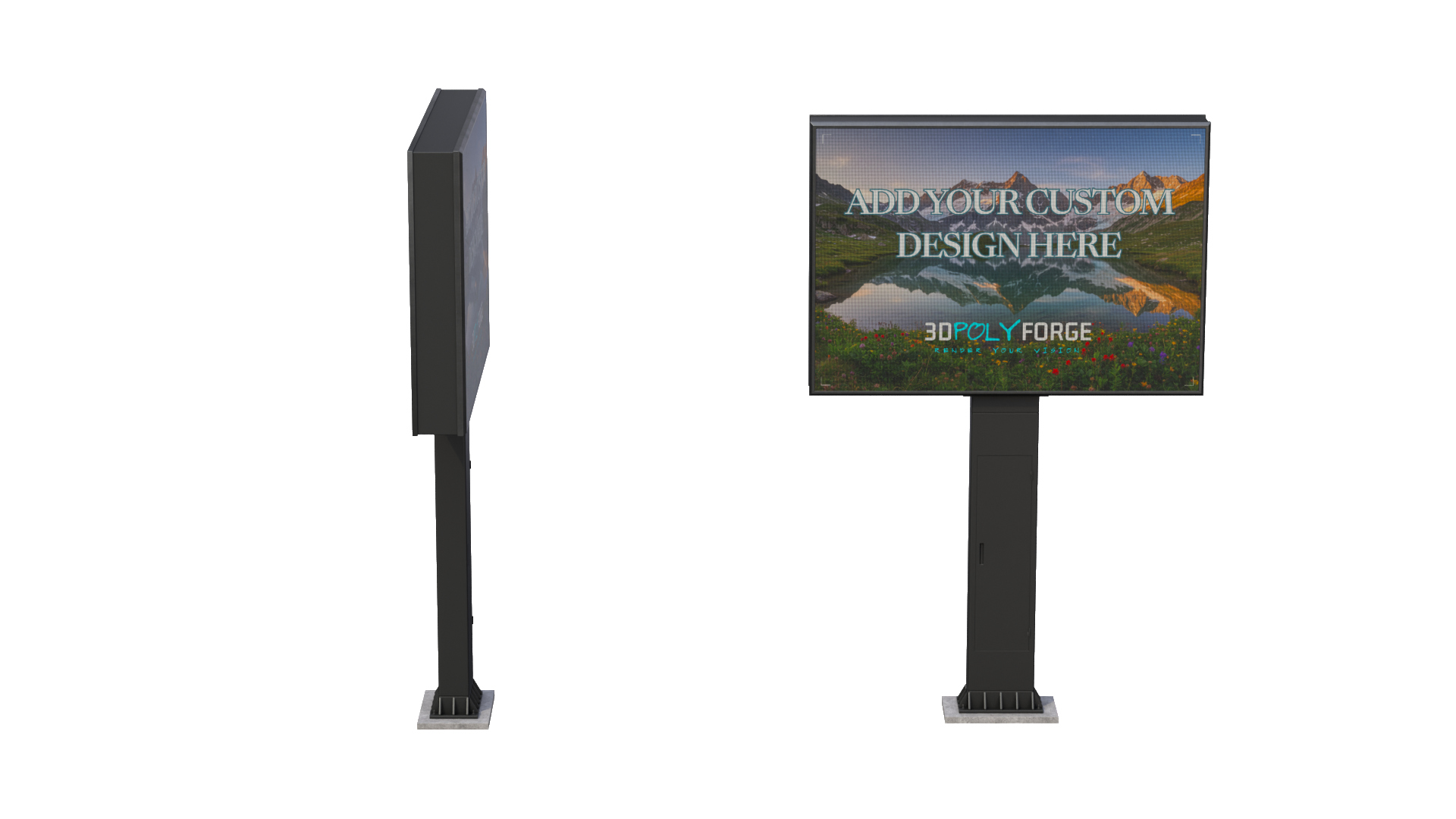Digital Billboard - Advertising LED Display 3D Model