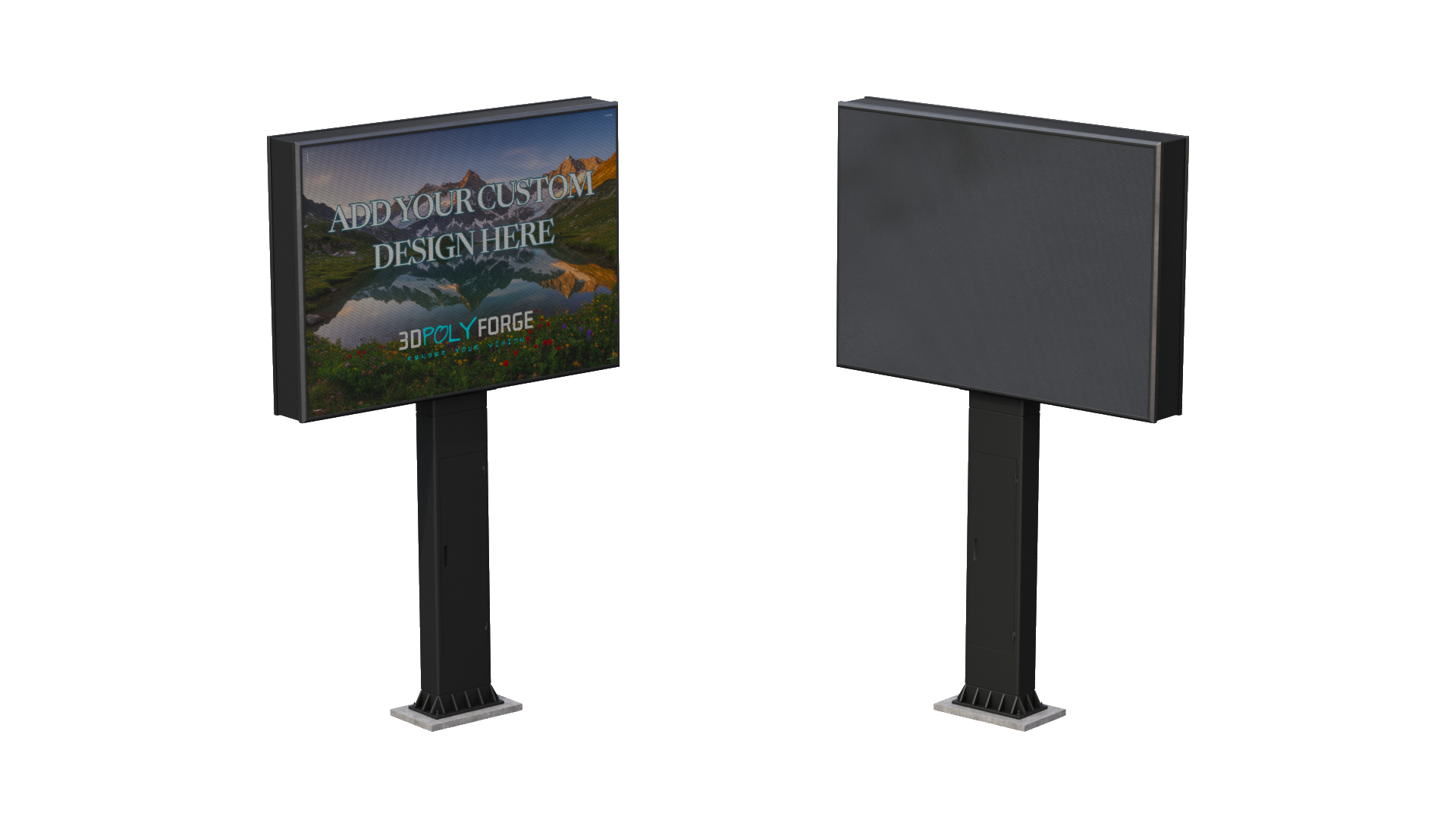 Digital Billboard - Advertising LED Display 3D Model
