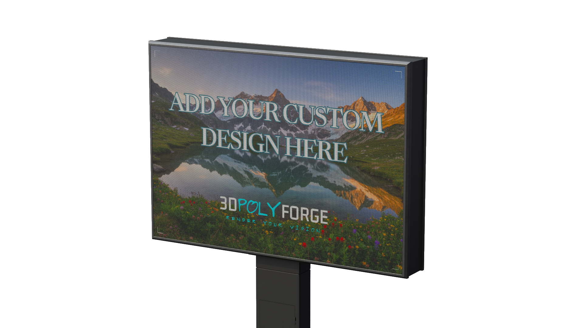 Digital Billboard - Advertising LED Display 3D Model