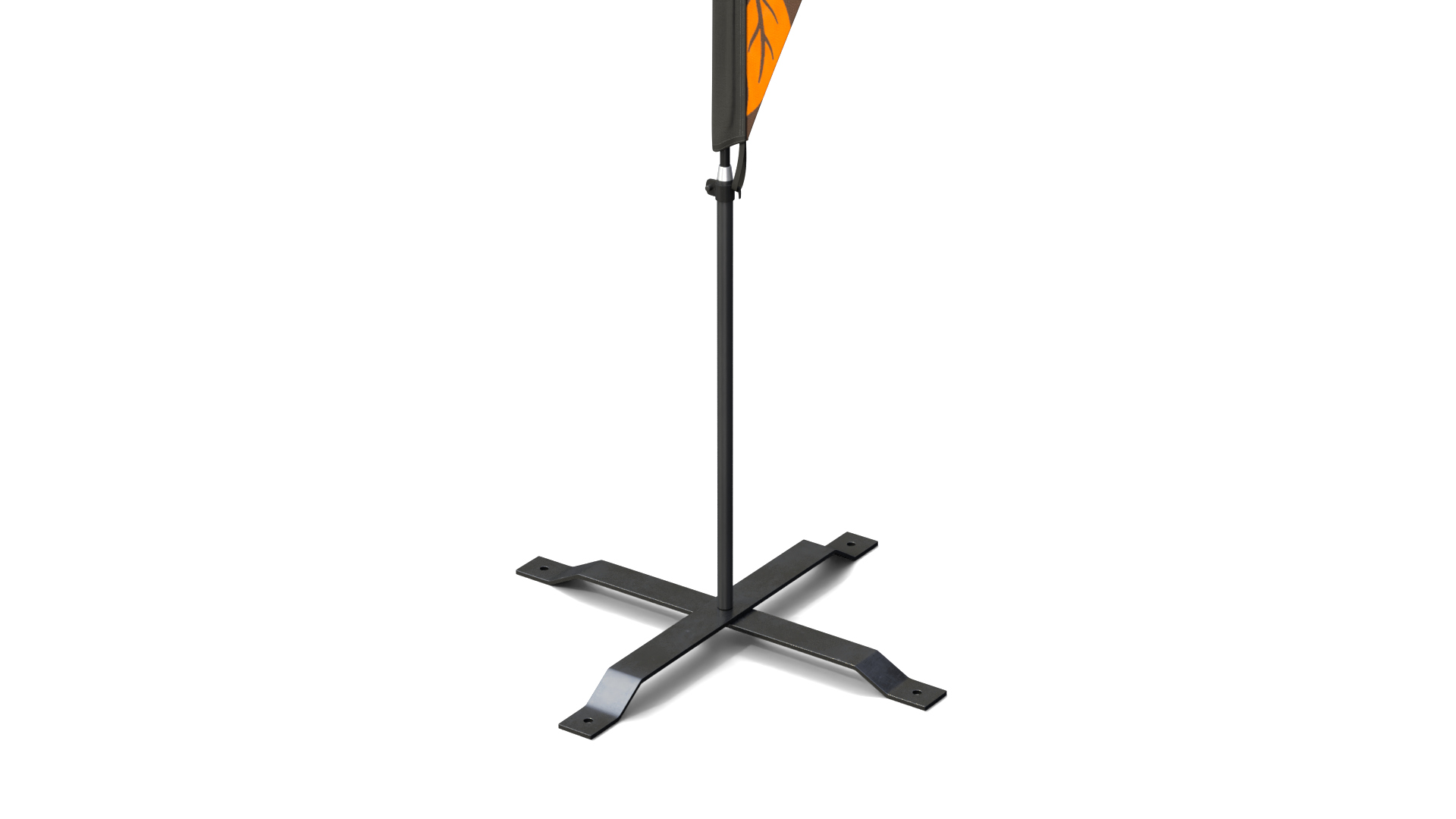 Feather Flag - Cafe Custom Banner 3D Model