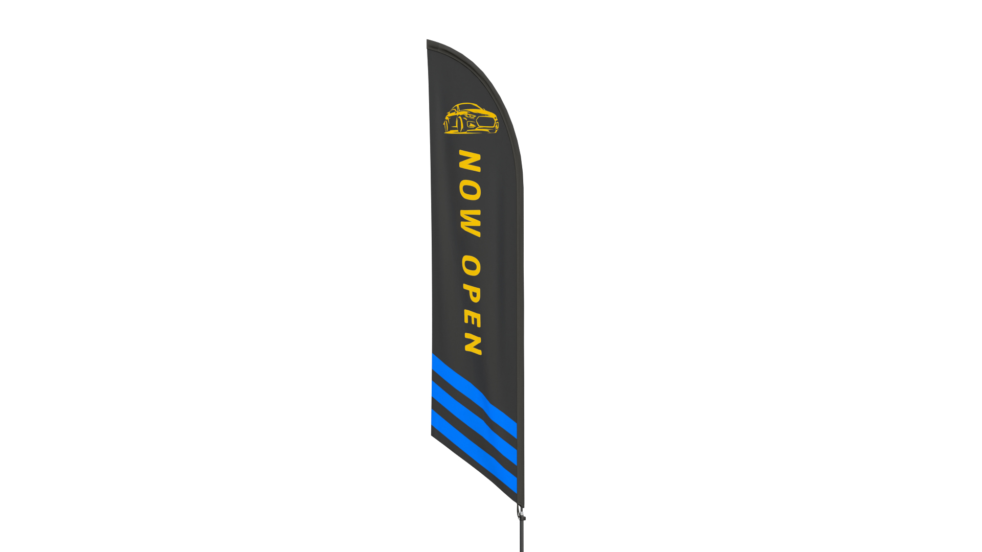 Feather Flag - Customizable Banner automotive Theme 3D Model