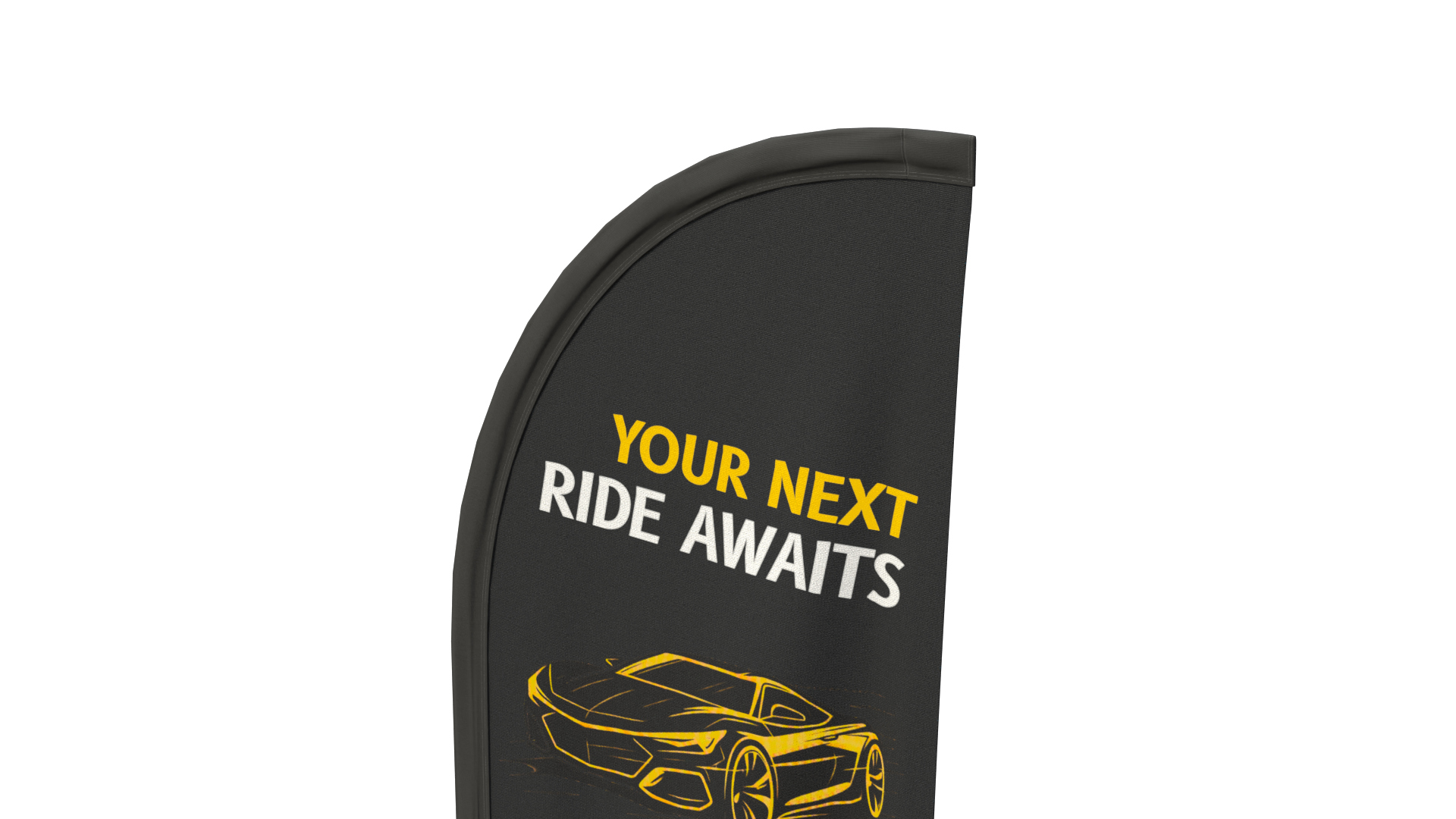 Feather Flag - Customizable Banner automotive Theme 3D Model