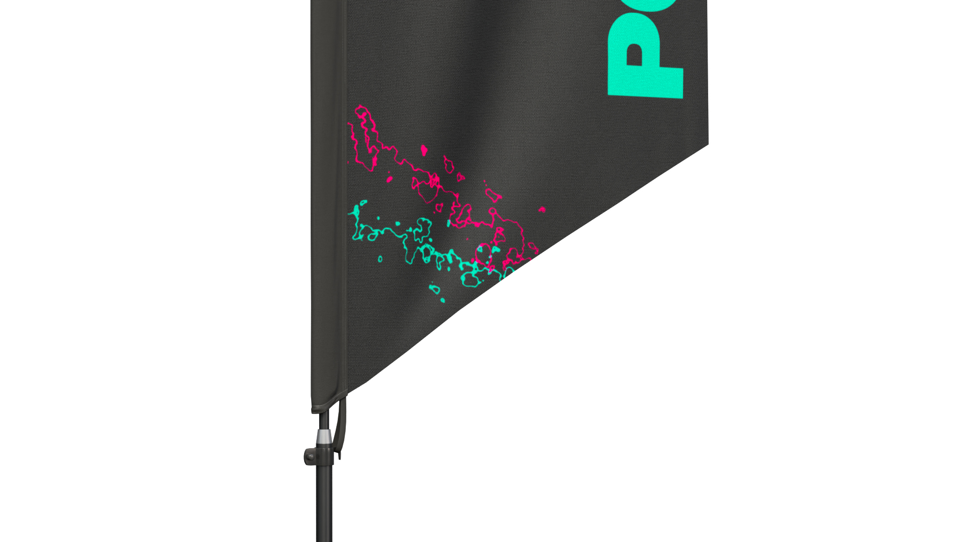 Feather Flag - Customizable Banner Fitness Theme 3D Model