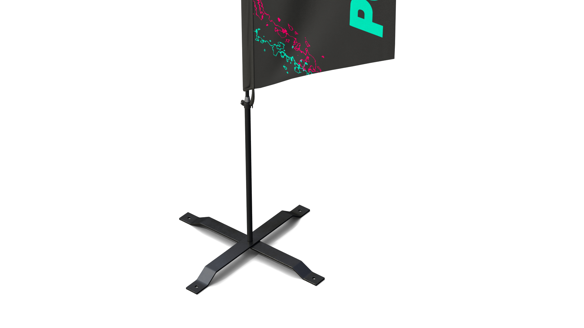 Feather Flag - Customizable Banner Fitness Theme 3D Model