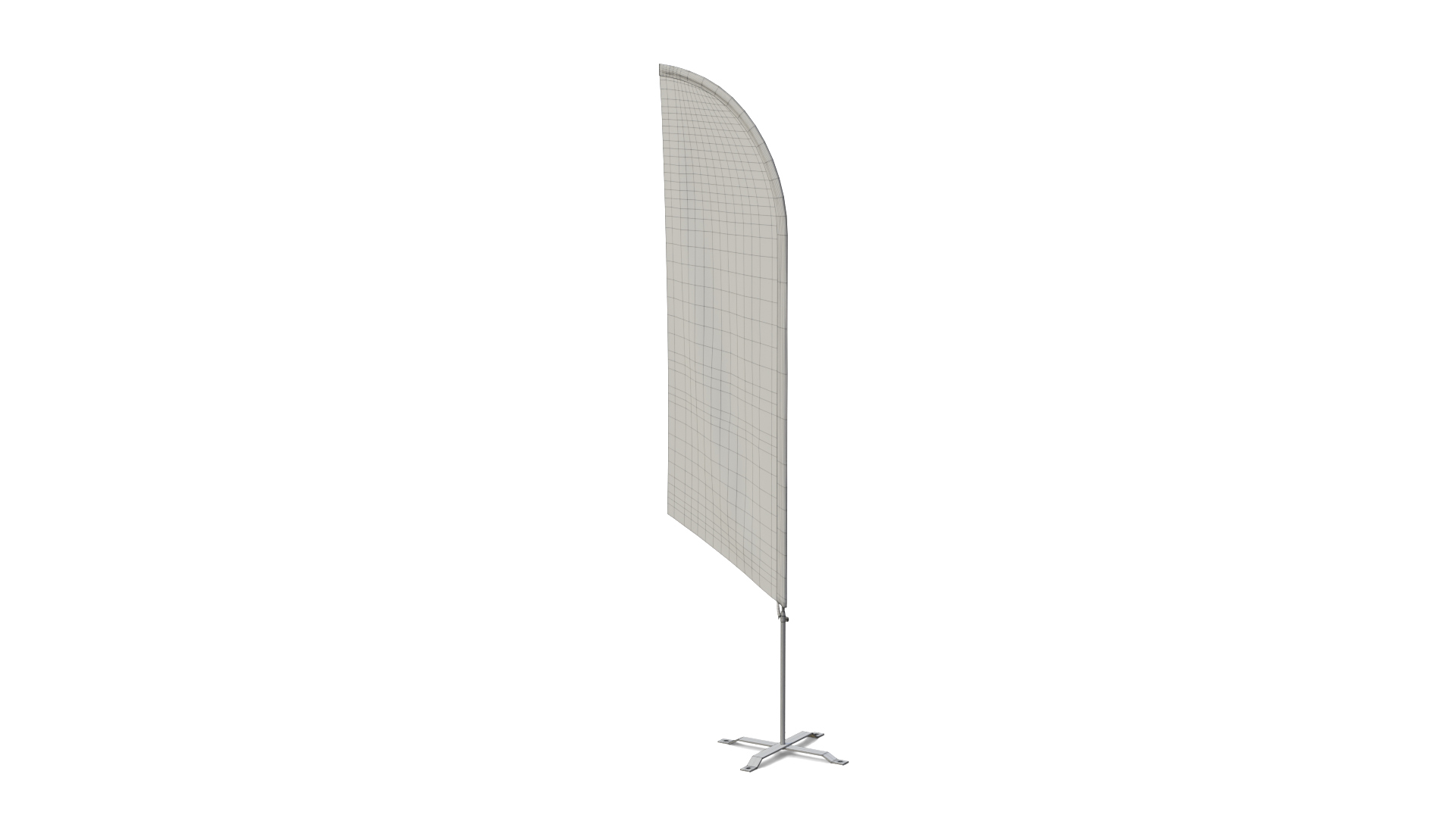 Feather Flag - Customizable Banner Fitness Theme 3D Model