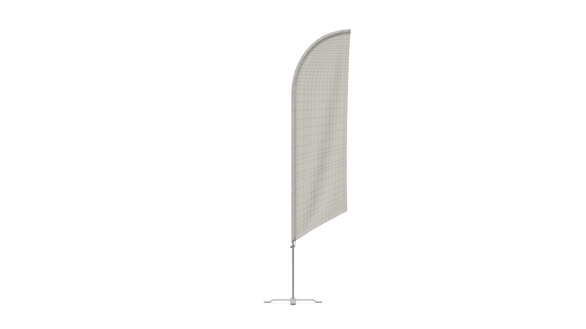 Feather Flag - Customizable Banner Fitness Theme 3D Model
