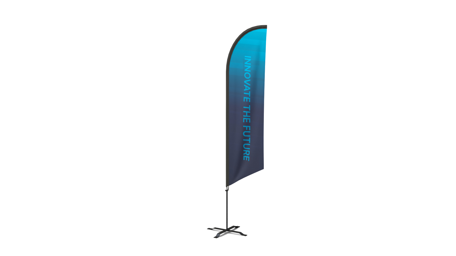 Feather Flag - Customizable Banner 3D Model