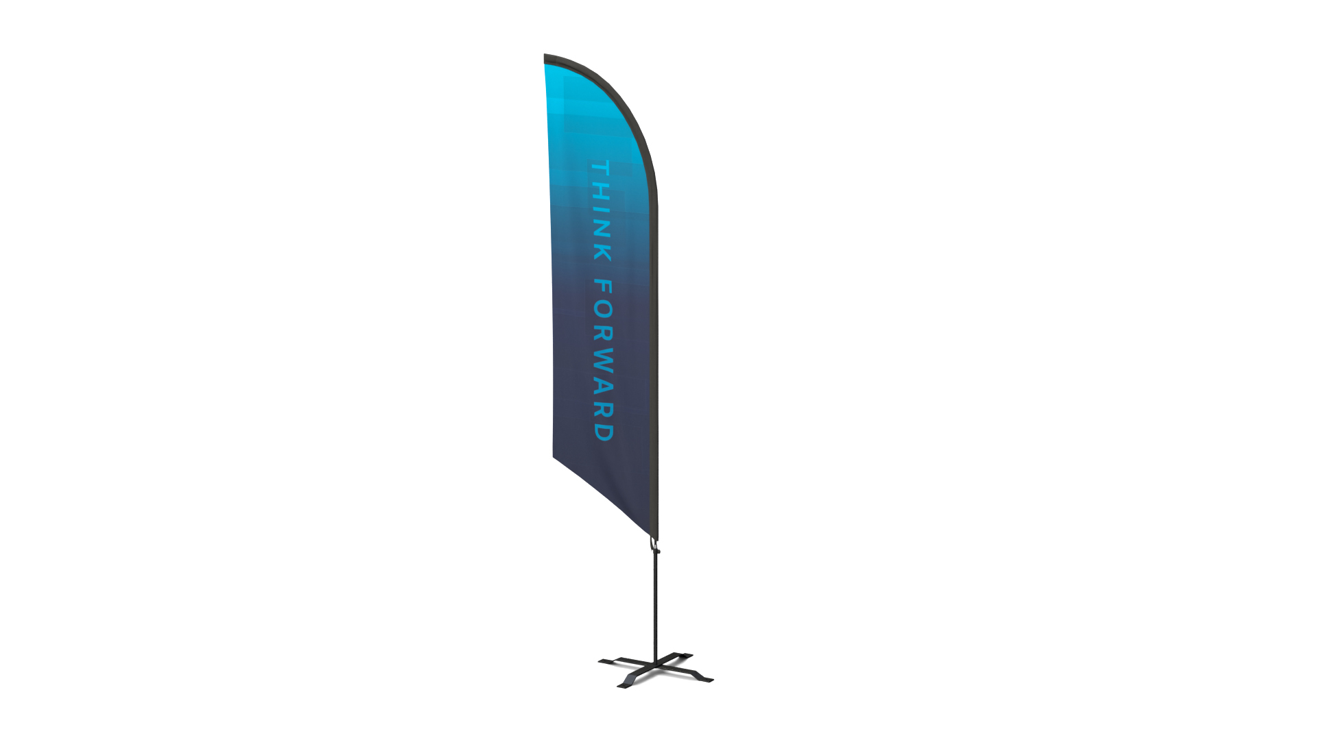 Feather Flag - Customizable Banner 3D Model