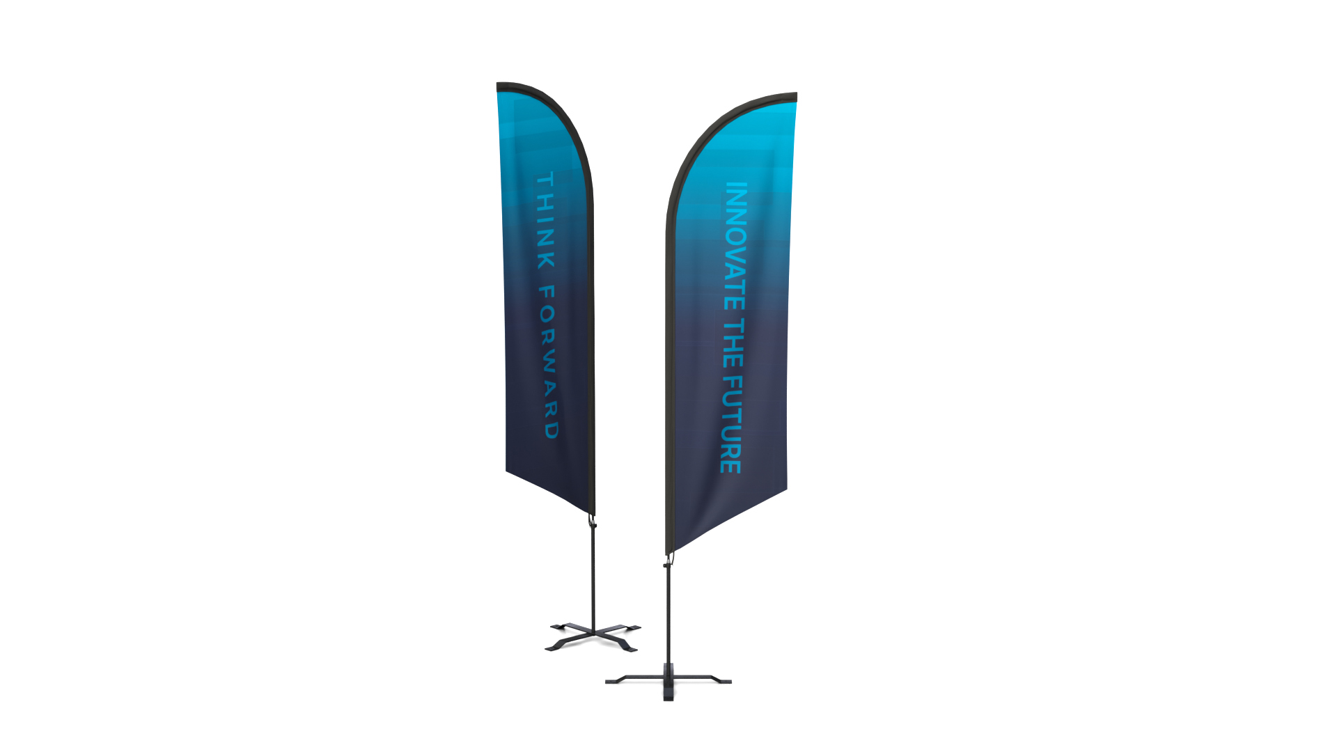 Feather Flag - Customizable Banner 3D Model