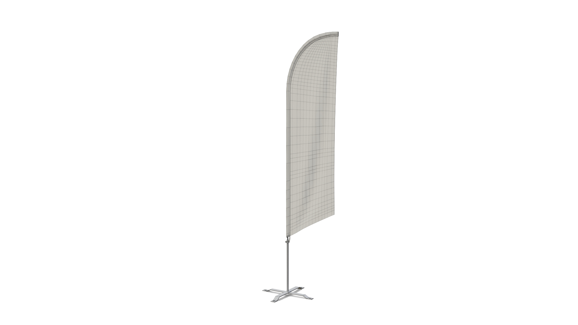 Feather Flag - Customizable Banner 3D Model