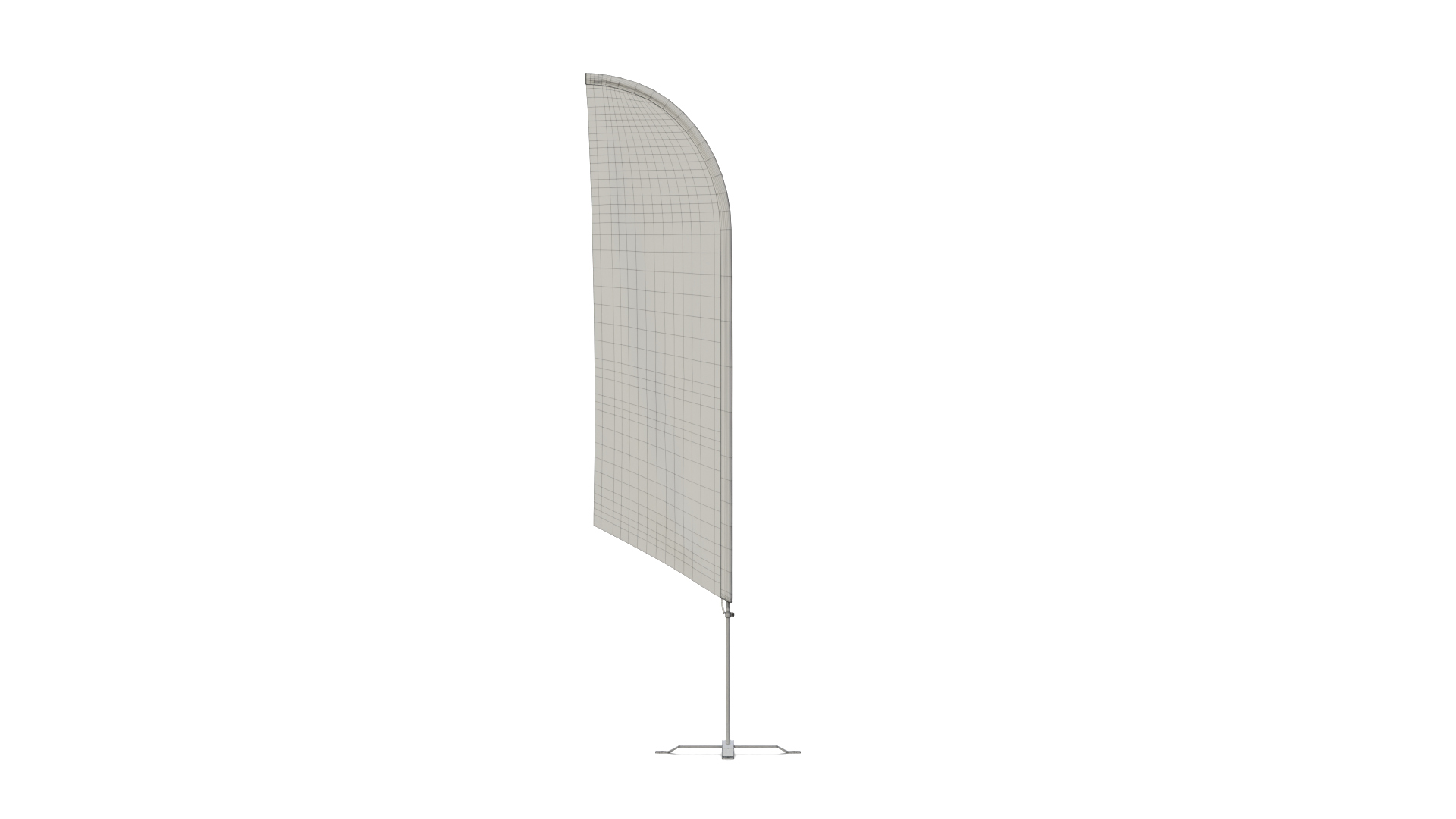 Feather Flag - Customizable Banner 3D Model