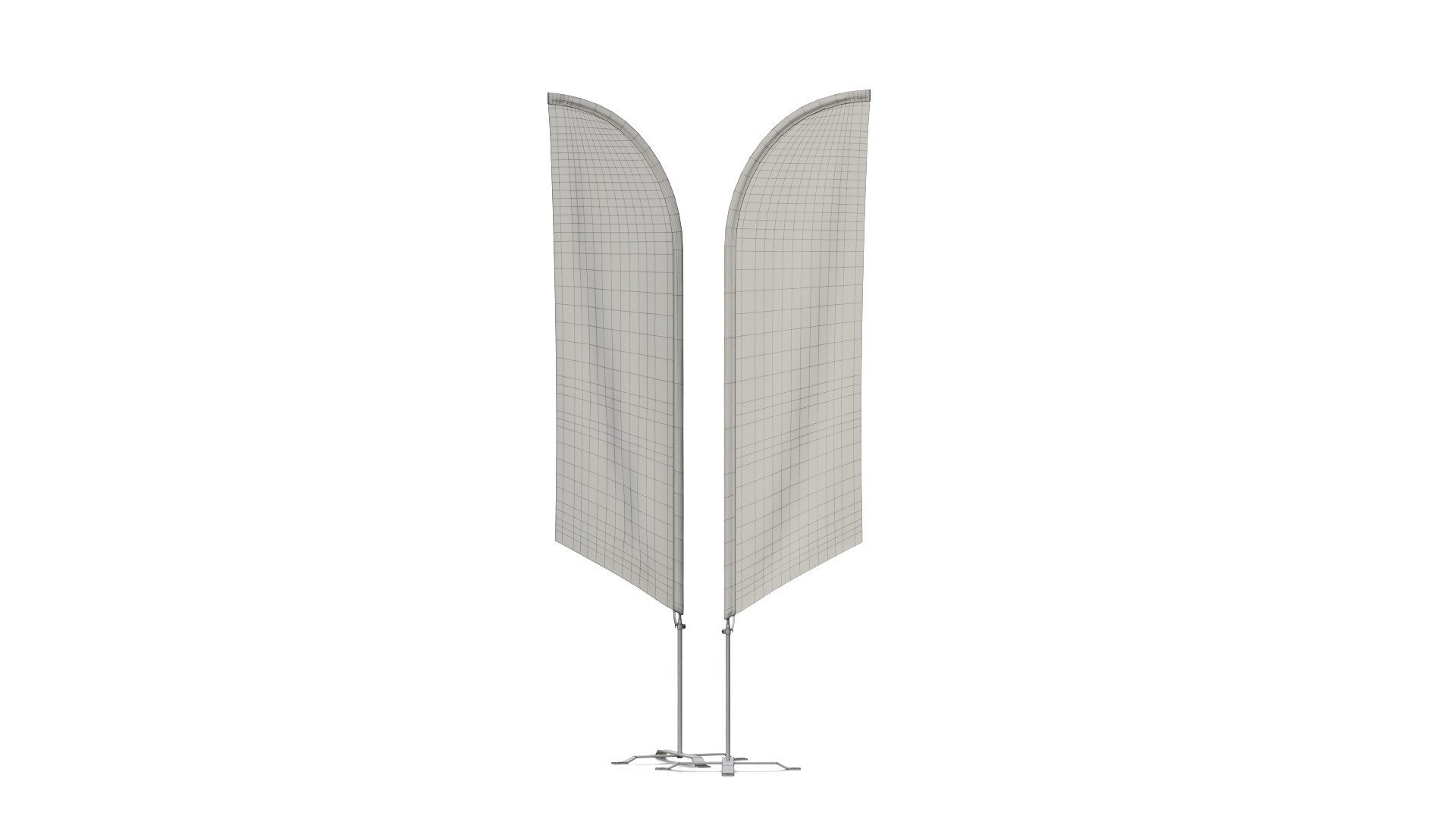 Feather Flag - Customizable Banner 3D Model