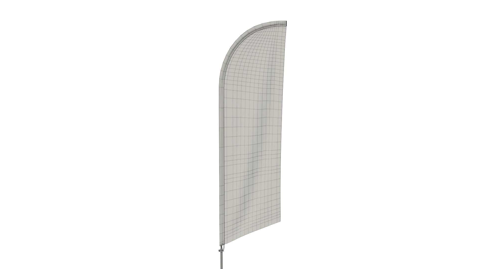 Feather Flag - Customizable Banner 3D Model