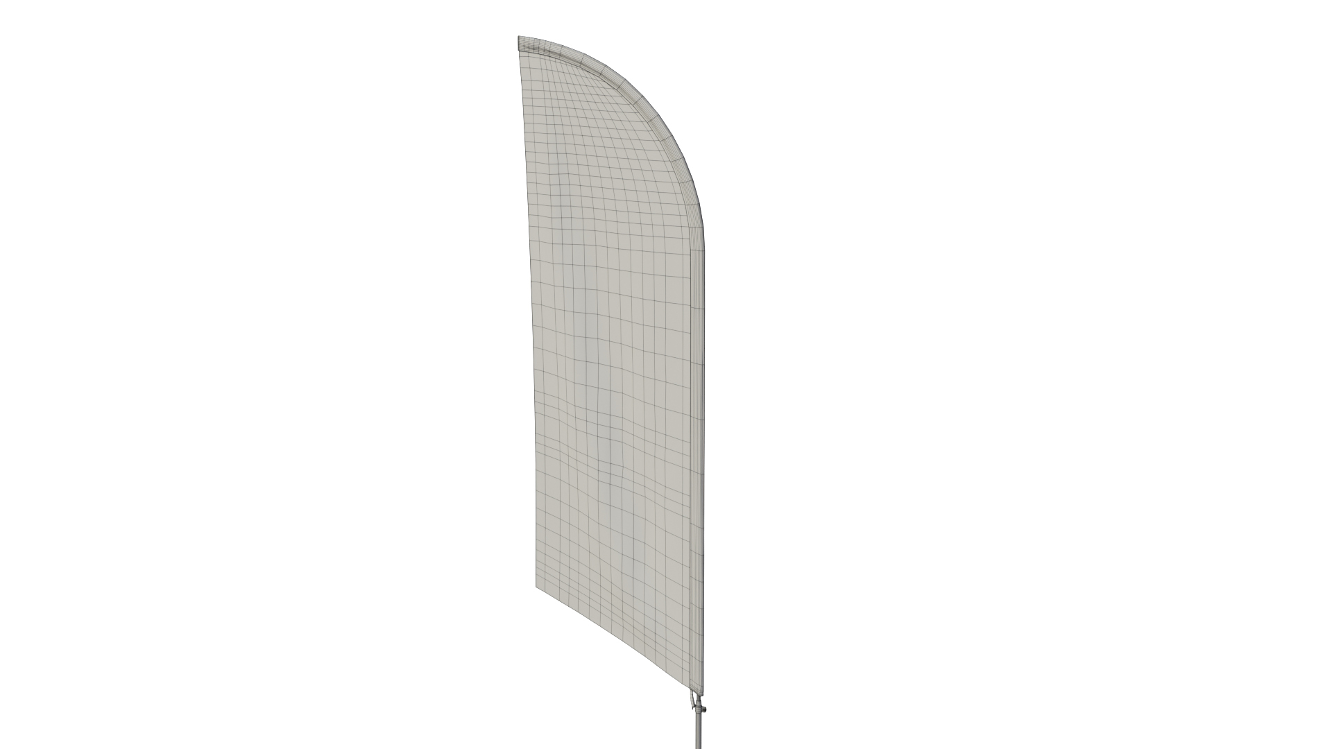 Feather Flag - Customizable Banner 3D Model