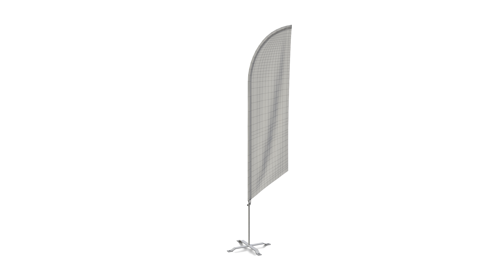 Feather Flag - Customizable Banner 3D Model